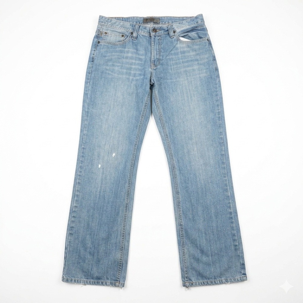 Vintage Y2K No Fear Mens Jeans 34x32 Light Wash Baggy Skater Grunge Distressed